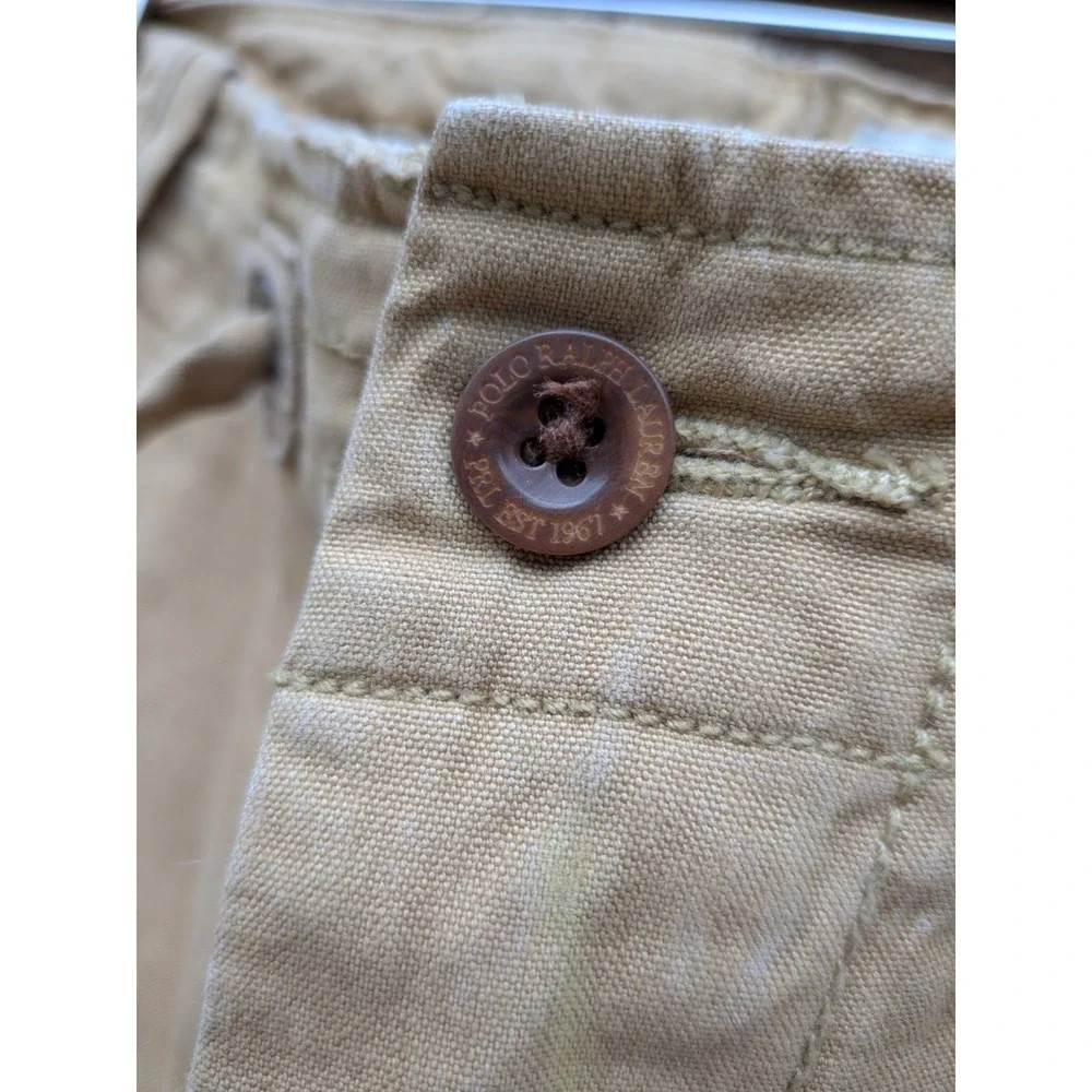 Vintage Y2K Polo Ralph Lauren Bleeker Paratrooper Baggy Wide Leg 35W 30L